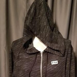 NWOT VS PINK FULL ZIP HOODIE WITH SIDE SLITS